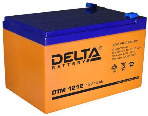 Аккумулятор delta dtm 1212